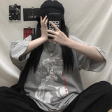 Dark manga print T-shirt