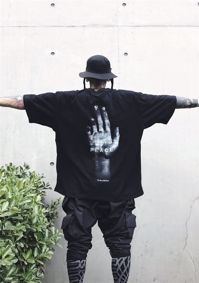 Retro dark print short sleeve