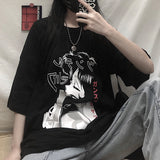Dark manga print T-shirt