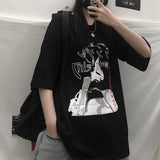 Dark manga print T-shirt