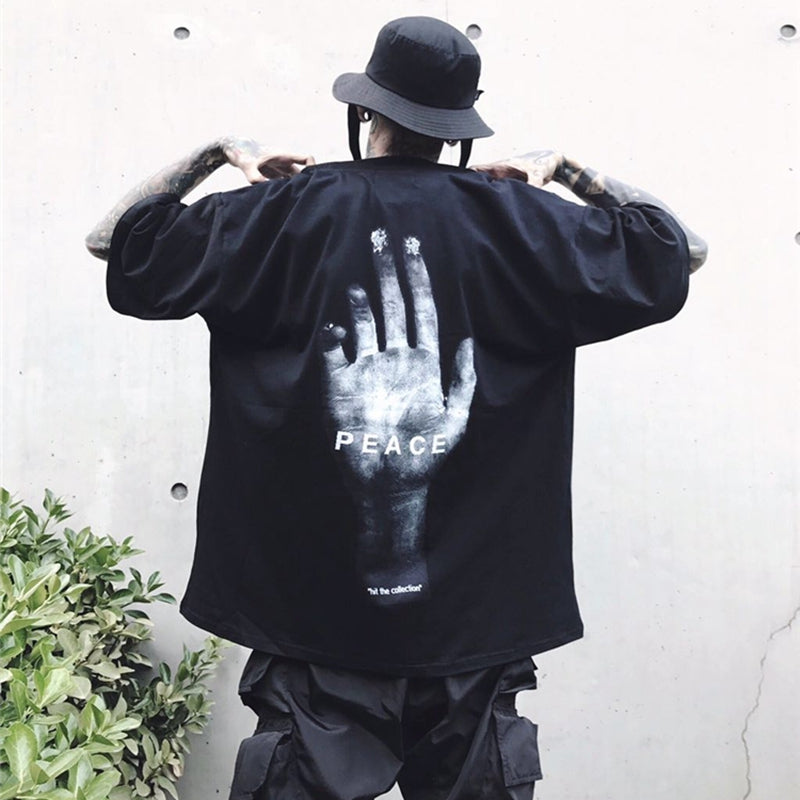 Retro dark print short sleeve