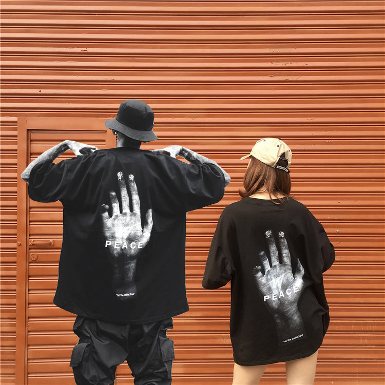 Retro dark print short sleeve