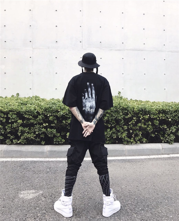 Retro dark print short sleeve