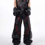 Dark Sleeveless Hooded Vest Coat