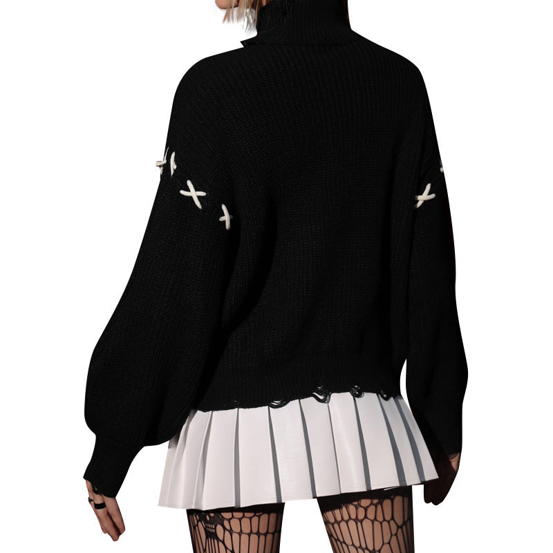 Halloween Dark Loose Pullover Bandage